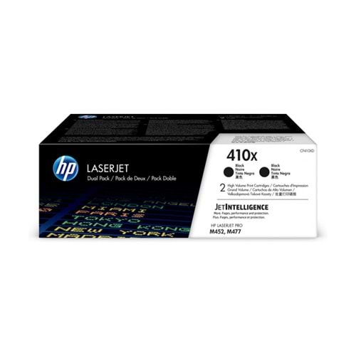 HP CF410XD 2'li paket Yüksek Kapasiteli Black Toner Kartuş (410X)