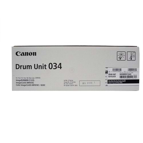 Canon 034 Black Drum Unit, IR C 1225, (9458B001AA) Orjinal