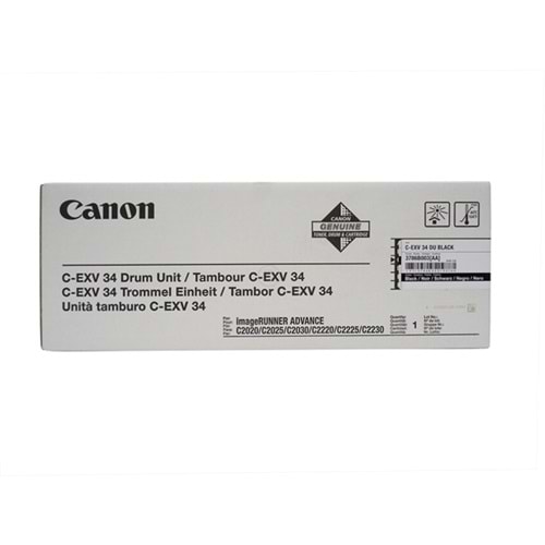 Canon C-EXV 34 Siyah Drum Unit, iR ADVANCE C2020, 2025, 2030, 3786B003BA