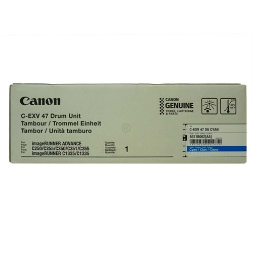 Canon C-EXV47 Cyan Drum Unit , IR ADVANCE C 250 , C 350 , 8521B002, Orjinal
