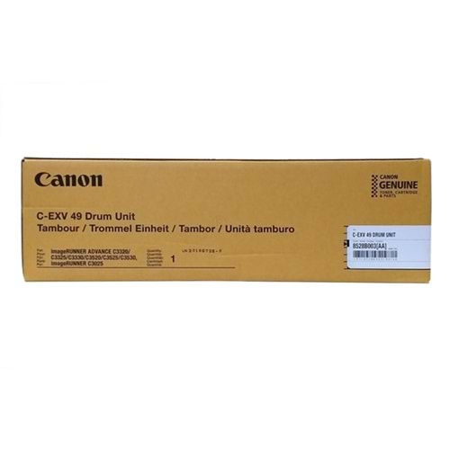Canon C-EXV49 Siyah Drum Unit, IR C 3025, 3325, 3230, 8528B003AA, Orj.