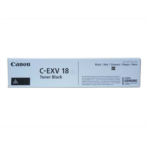 Canon C-EXV 18 Siyah Toner, IR 1018, IR 1022, 0386B002AA