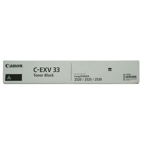 Canon C-EXV 33 Siyah Toner, IR 2520, 2525, 530, 2785B002AA, Orjinal