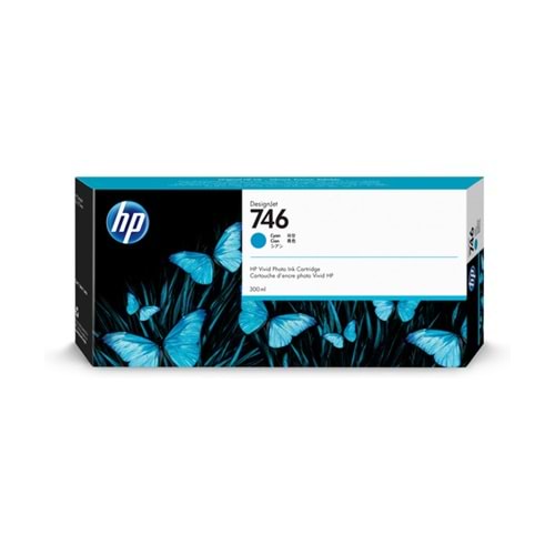 HP P2V80A Cyan Mürekkep Kartuş 300-ml (746)