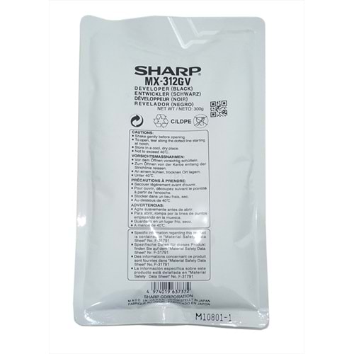 Sharp MX-312 Developer MX M 260, 264, 310, 314, 354, MX-312FV, MX-312GV, Orjinal